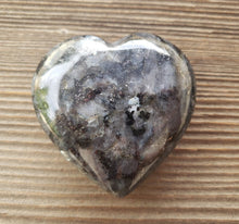 Load image into Gallery viewer, Large NATURAL LARVAKITE Gemstone Puffy Heart 60-70mm
