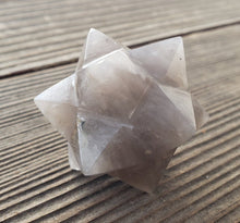 Load image into Gallery viewer, LARGE 12 Point GEMSTONE MERKABA Star Natural Smokey Quartz Rare (One)