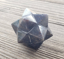Load image into Gallery viewer, LARGE 12 Point GEMSTONE MERKABA Star Natural Blue Aventurine Rare (One)