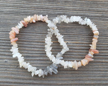 Load image into Gallery viewer, MULTI - MOONSTONE Natural Stone Gemstone Stretchy Chip Bracelet