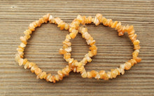 Load image into Gallery viewer, ORANGE CALCITE Natural Stone Gemstone Stretchy Chip Bracelet