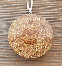 Load image into Gallery viewer, ORGONE COPPER CHAKRA Mandala Gemstone Round Shaped Pendant Orgone (One)