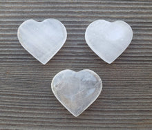 Load image into Gallery viewer, NATURAL SELENITE Gemstone Puffy Heart 30-35mm