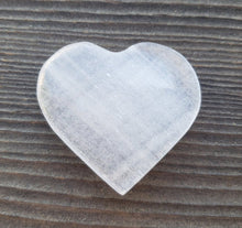 Load image into Gallery viewer, NATURAL SELENITE Gemstone Puffy Heart 30-35mm