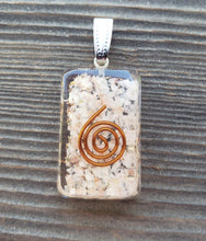 Load image into Gallery viewer, ORGONE SUNSTONE Gemstone Rectangle Pendant Orgone (One)