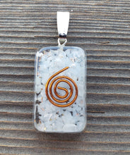 Load image into Gallery viewer, ORGONE ANGELITE Gemstone Rectangle Pendant Orgone (One)