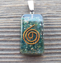 Load image into Gallery viewer, ORGONE BLOODSTONE Gemstone Rectangle Pendant Orgone (One)