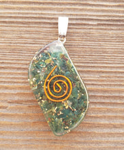 Load image into Gallery viewer, ORGONE BLOODSTONE Gemstone Eye Shaped Pendant Orgone (One)