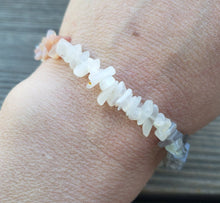 Load image into Gallery viewer, MULTI - MOONSTONE Natural Stone Gemstone Stretchy Chip Bracelet