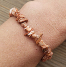 Load image into Gallery viewer, RED MALACHITE Natural Stone Gemstone Stretchy Chip Bracelet