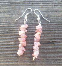 Load image into Gallery viewer, Natural RHODOCHROSITE Handmade Gemstone Chip EARRINGS