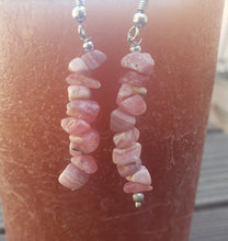 Load image into Gallery viewer, Natural RHODOCHROSITE Handmade Gemstone Chip EARRINGS