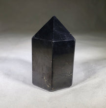Load image into Gallery viewer, NATURAL SHUNGITE Carved Faceted Point Gemstone Crystal Point