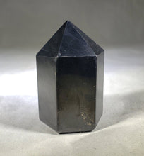 Load image into Gallery viewer, NATURAL SHUNGITE Carved Faceted Point Gemstone Crystal Point