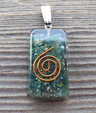 Load image into Gallery viewer, ORGONE BLOODSTONE Gemstone Rectangle Pendant Orgone (One)