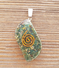 Load image into Gallery viewer, ORGONE BLOODSTONE Gemstone Eye Shaped Pendant Orgone (One)