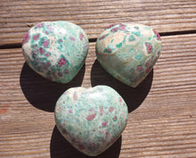 Load image into Gallery viewer, NATURAL RUBY In FUCHSITE Gemstone Puffy Heart 40-45mm