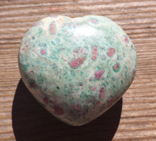 Load image into Gallery viewer, NATURAL RUBY In FUCHSITE Gemstone Puffy Heart 40-45mm
