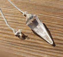 Load image into Gallery viewer, CLEAR QUARTZ Natural Stone Gemstone Faceted Pendulum
