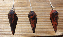 Load image into Gallery viewer, MAHOGANY OBSIDIAN Natural Stone Gemstone Faceted Pendulum
