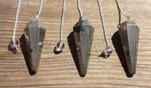 Load image into Gallery viewer, PYRITE Natural Stone Gemstone Faceted Pendulum