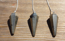 Load image into Gallery viewer, PYRITE Natural Stone Gemstone Faceted Pendulum