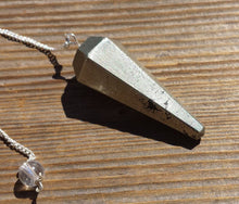 Load image into Gallery viewer, PYRITE Natural Stone Gemstone Faceted Pendulum
