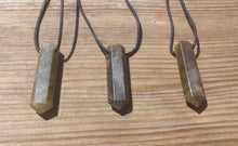 Load image into Gallery viewer, Labradorite Crystal Point Pendant Witth Adjustable Cord Stone Natural Gemstone