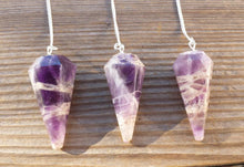 Load image into Gallery viewer, AMETHYST Natural Stone Gemstone Faceted Pendulum