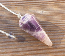 Load image into Gallery viewer, AMETHYST Natural Stone Gemstone Faceted Pendulum