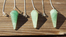 Load image into Gallery viewer, GREEN AVENTURINE Natural Stone Gemstone Faceted Pendulum