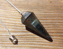 Load image into Gallery viewer, BLUE TIGER EYE Natural Stone Gemstone Faceted Pendulum