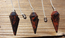 Load image into Gallery viewer, MAHOGANY OBSIDIAN Natural Stone Gemstone Faceted Pendulum