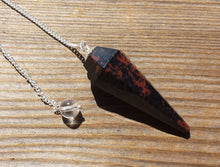 Load image into Gallery viewer, MAHOGANY OBSIDIAN Natural Stone Gemstone Faceted Pendulum