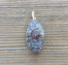 Load image into Gallery viewer, ORGONE LAPIS LAZULI Gemstone Eye Shaped Pendant Orgone (One)