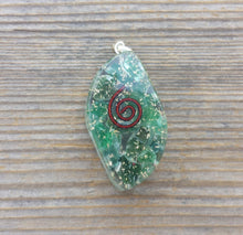 Load image into Gallery viewer, ORGONE JADE Gemstone Eye Shaped Pendant Orgone (One)