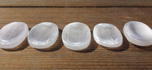 Load image into Gallery viewer, SELENITE Worry Stone Natural Stone Hand Carved Gemstone Worry Stone