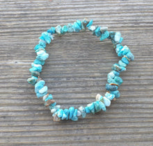 Load image into Gallery viewer, NATURAL TURQUOISE Stone Gemstone Stretchy Chip Bracelet