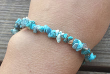 Load image into Gallery viewer, NATURAL TURQUOISE Stone Gemstone Stretchy Chip Bracelet