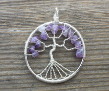 Load image into Gallery viewer, AMETHYST Tree Of Life Wire Wrapped Pendant Stone Natural Gemstone (type 2)