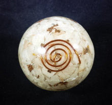 Load image into Gallery viewer, Medium (40-50mm) MOONSTONE Orgone Gemstone Sphere Orgone Sphere