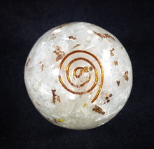 Load image into Gallery viewer, Medium (40-50mm) SELENITE Orgone Gemstone Sphere Orgone Sphere