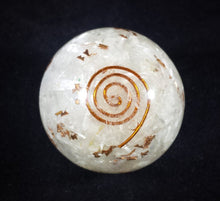 Load image into Gallery viewer, Medium (40-50mm) SELENITE Orgone Gemstone Sphere Orgone Sphere