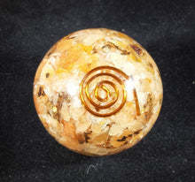 Load image into Gallery viewer, Medium (40-50mm) PEACH AVENTURINE Orgone Gemstone Sphere Orgone Sphere