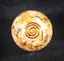 Load image into Gallery viewer, Medium (40-50mm) PEACH AVENTURINE Orgone Gemstone Sphere Orgone Sphere