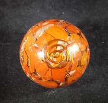 Load image into Gallery viewer, Medium (40-50mm) RED JASPER Orgone Gemstone Sphere Orgone Sphere