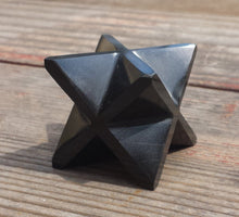 Load image into Gallery viewer, Large (50mm) OBSIDIAN Natural Gemstone Merkaba Star (One)
