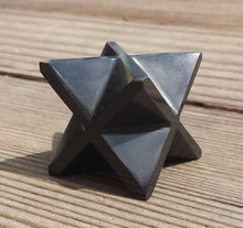 Load image into Gallery viewer, Large (50mm) OBSIDIAN Natural Gemstone Merkaba Star (One)