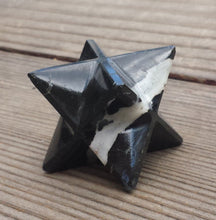 Load image into Gallery viewer, Large (50mm) SOLOMON AGATE Natural Gemstone Merkaba Star (One)