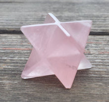 Load image into Gallery viewer, GEMSTONE MERKABA STAR Natural Rose Quartz(One)
